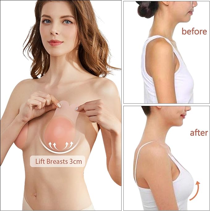 Sujetador adhesivo de silicona push up 2uds