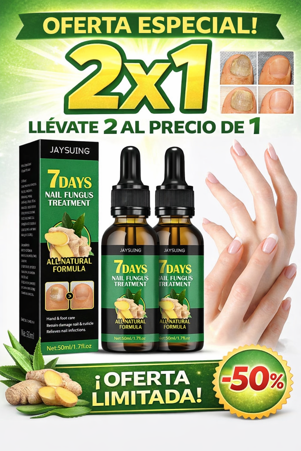 Aceite anti-hongos uñas